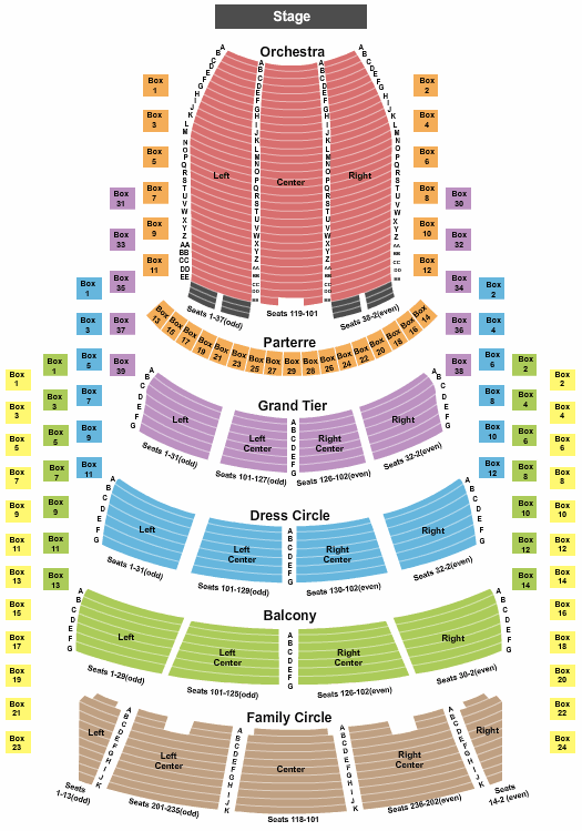 Metropolitan Opera Metropolitan Opera Seating Chart