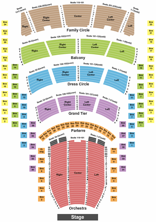 Metropolitan Opera Metropolitan Opera Seating Chart